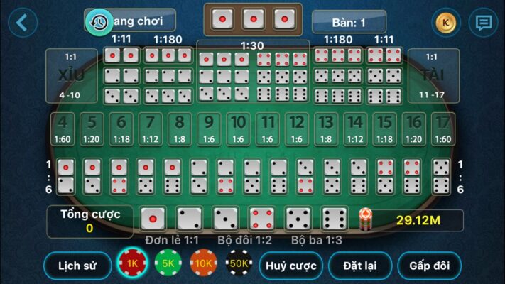 Làm chủ game tài xỉu bằng cách đánh gấp thếp