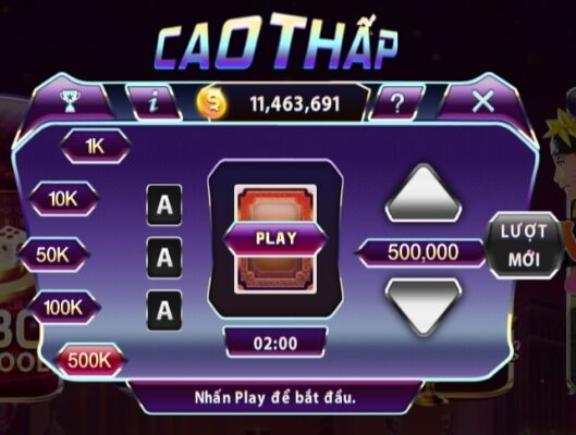 Giới thiệu đôi nét về trò chơi mini game cao thấp